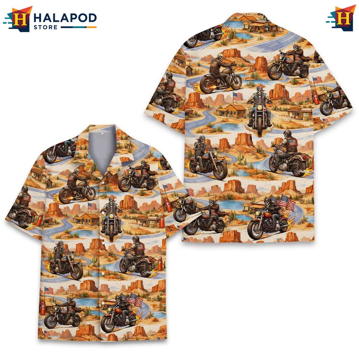 Adventurous Cat Tropical Shirt, Vibrant Motorbike Design For Beach Lovers
