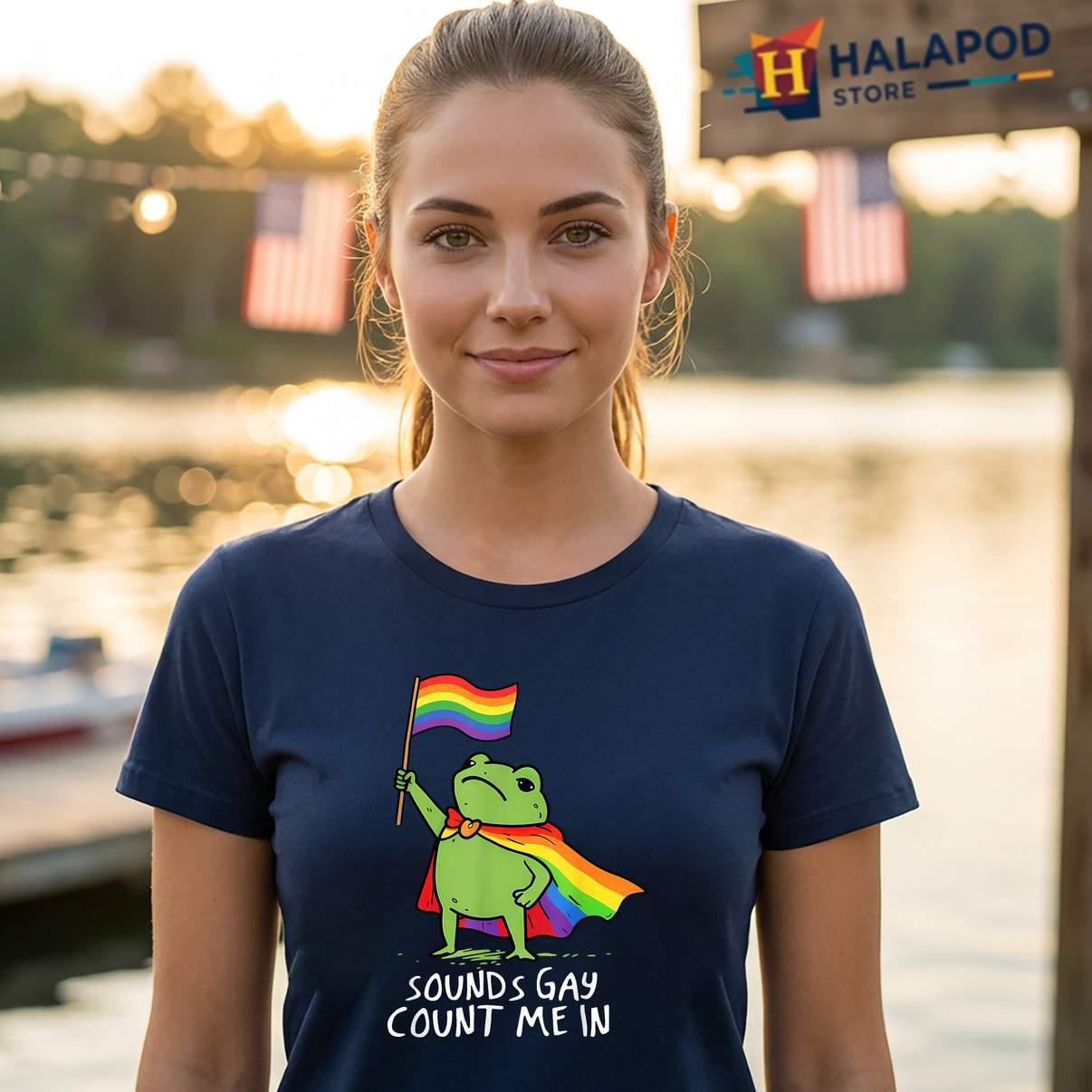 Ally Gay Lesbian Pride T-Shirt Funny Memes Frog Rainbow Flag LGBTQ Graphic Men