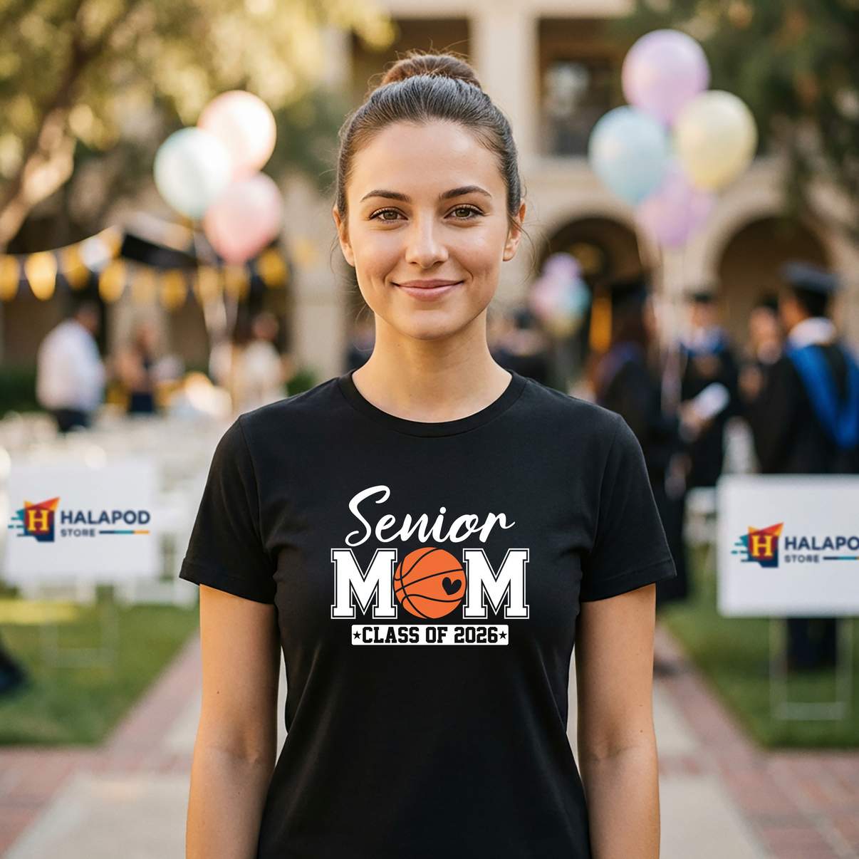 Basketball Mom Senior 2026 Shirt Class Of Graduation Graphic Design For Womens
