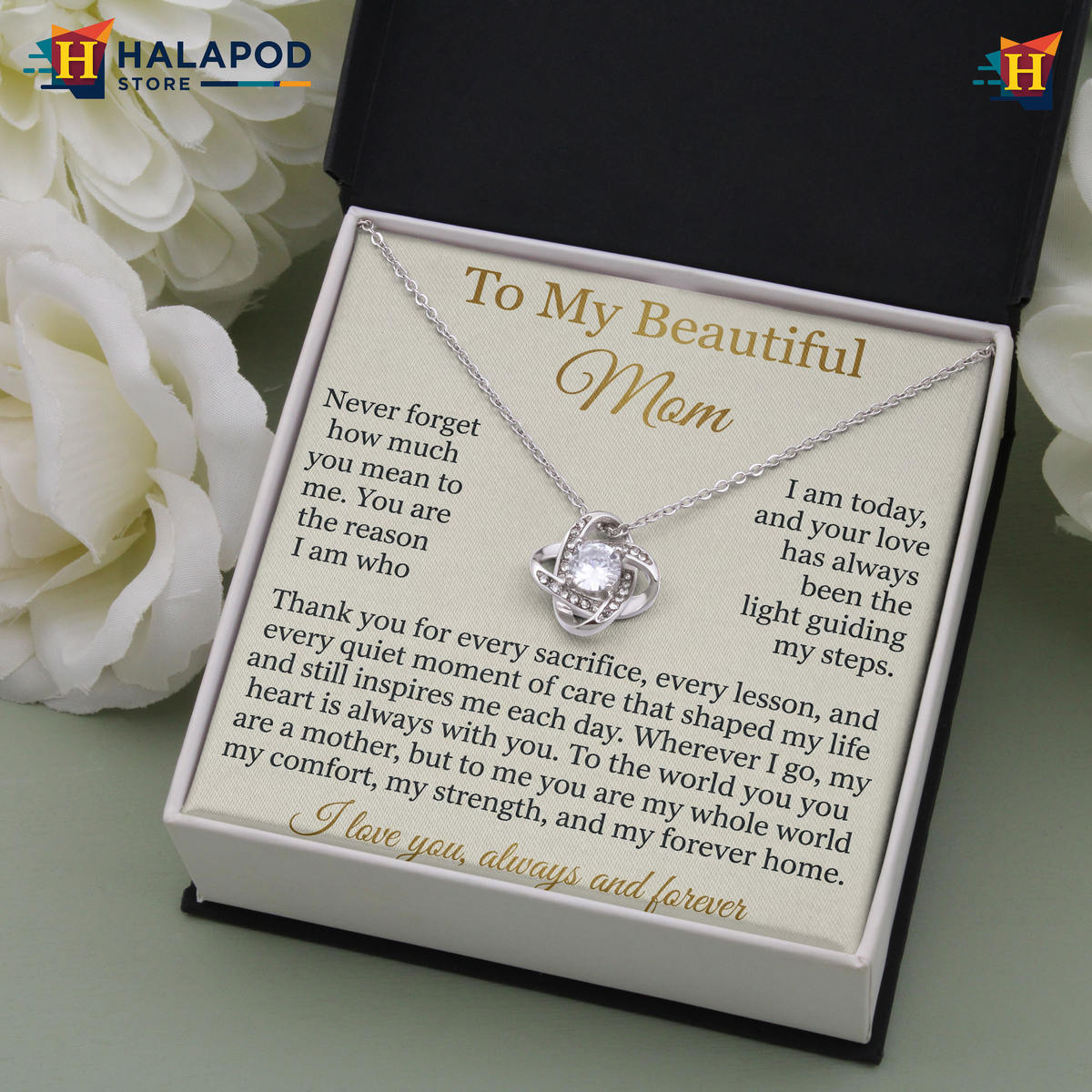 Beautiful Mom Message Card Gift - My Forever Home Mothers Day 2026