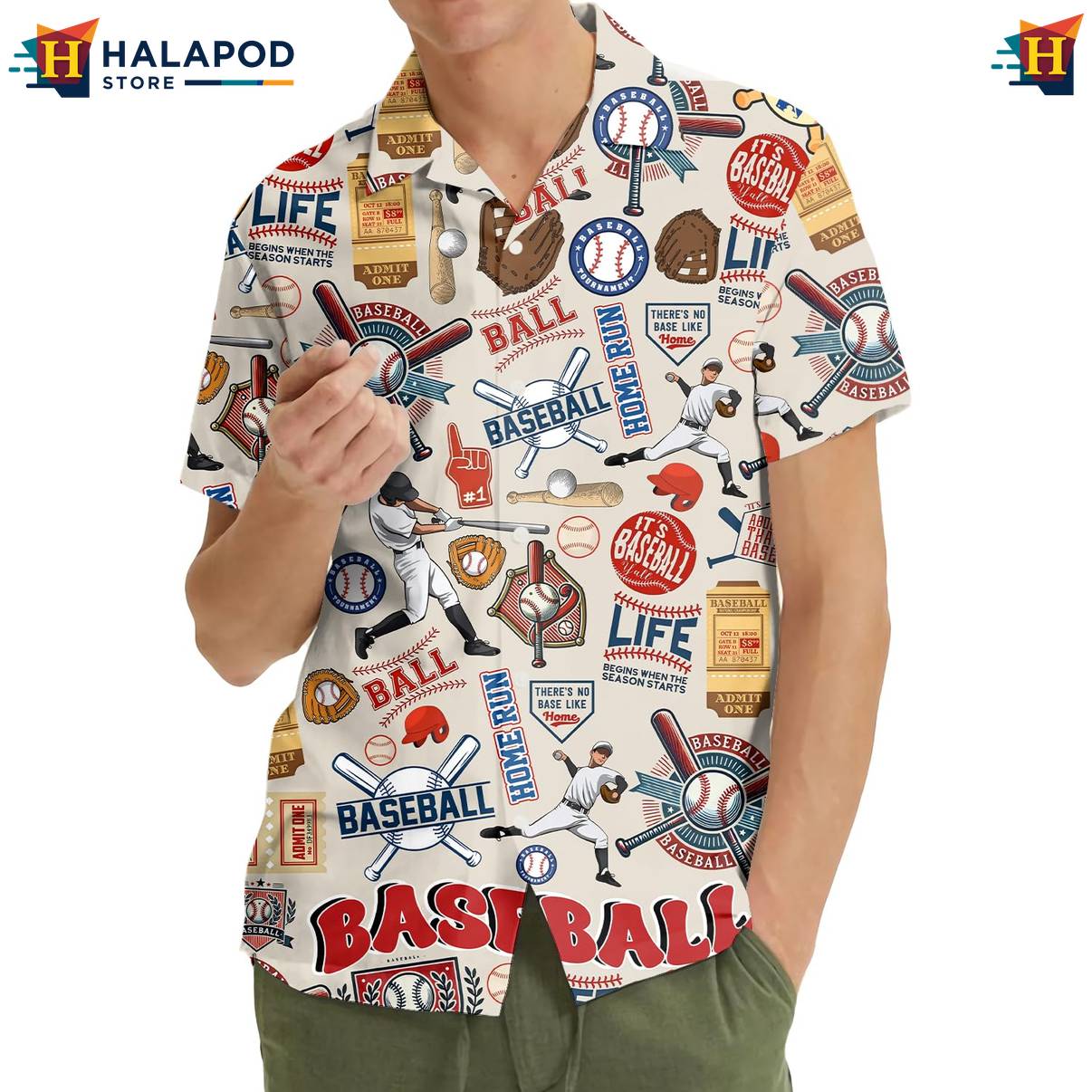 Beigh Baseball Funny Short-sleeve button-up shirt Alien UFO Short Sleeve Button Down Tops