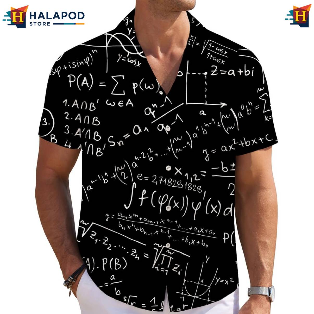 Black Floral Tropical Short-sleeve button-up shirt Mens Short Sleeve Holiday Beach Button