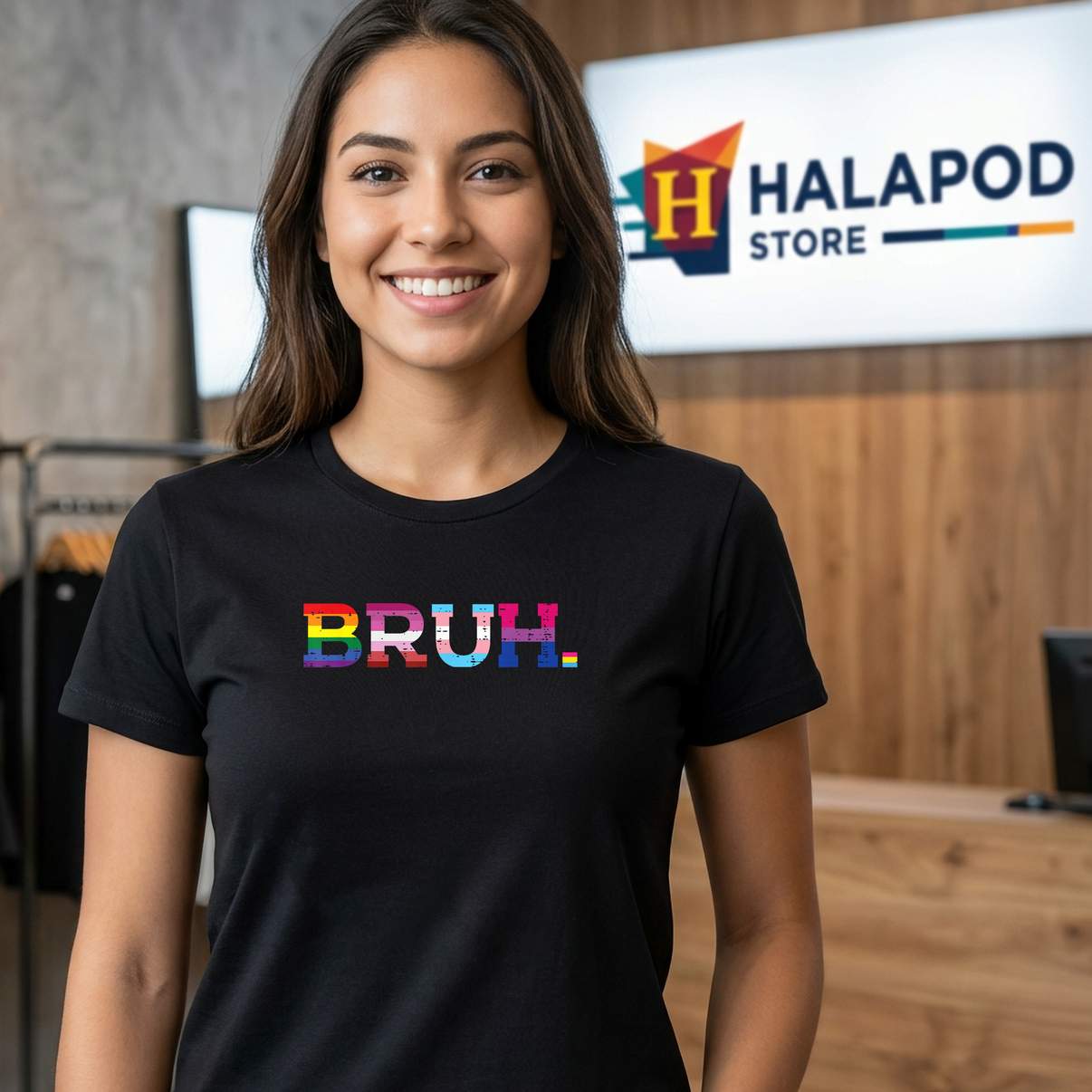 Bruh Funny LGBTQ Ally TShirt Gay Pride Month Rainbow Meme Graphic Design Mens