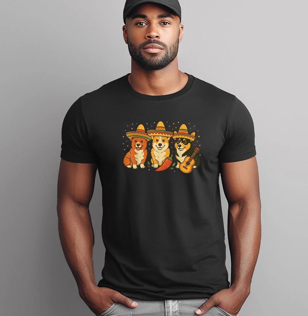 Cinco De Mayo Corgi Dog Meme Shirt Funny Mexican Fiesta Graphic For Mens