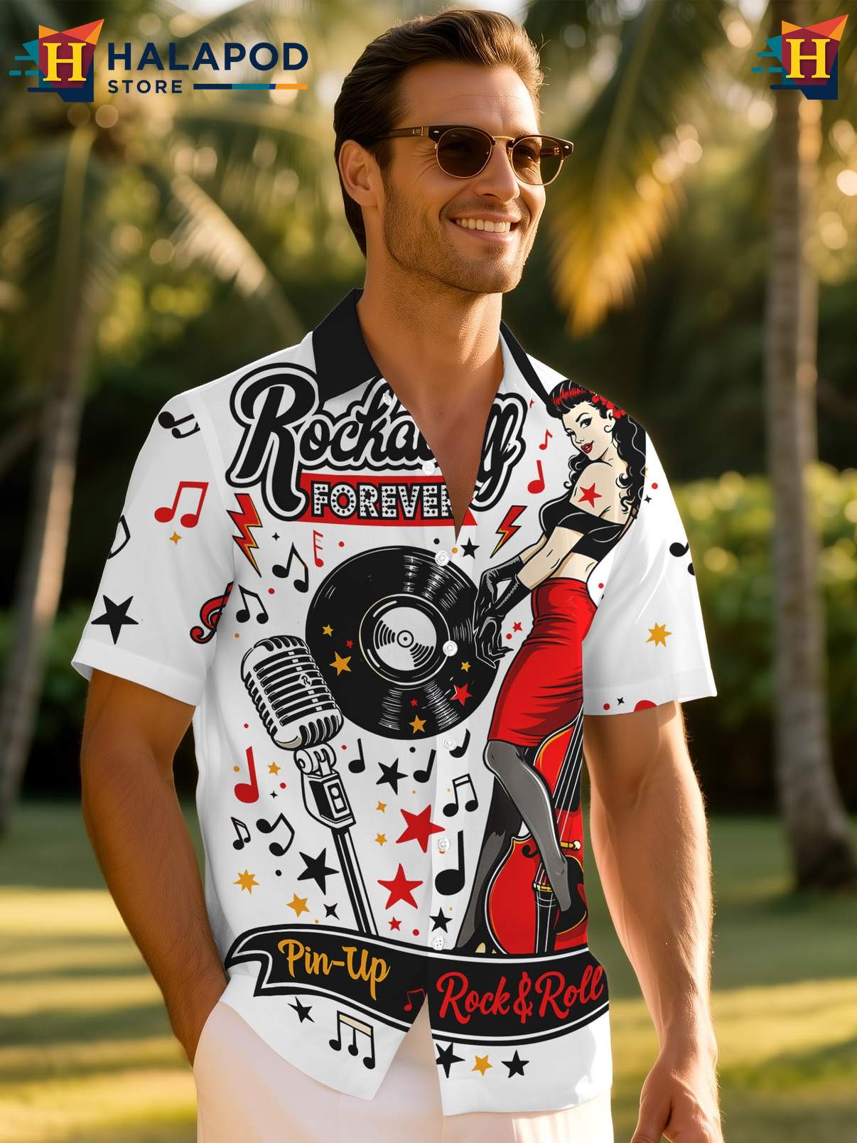 Crazy Graphic Aloha Beach Shirt Mens Funny Novelty Summer Holiday Button Down