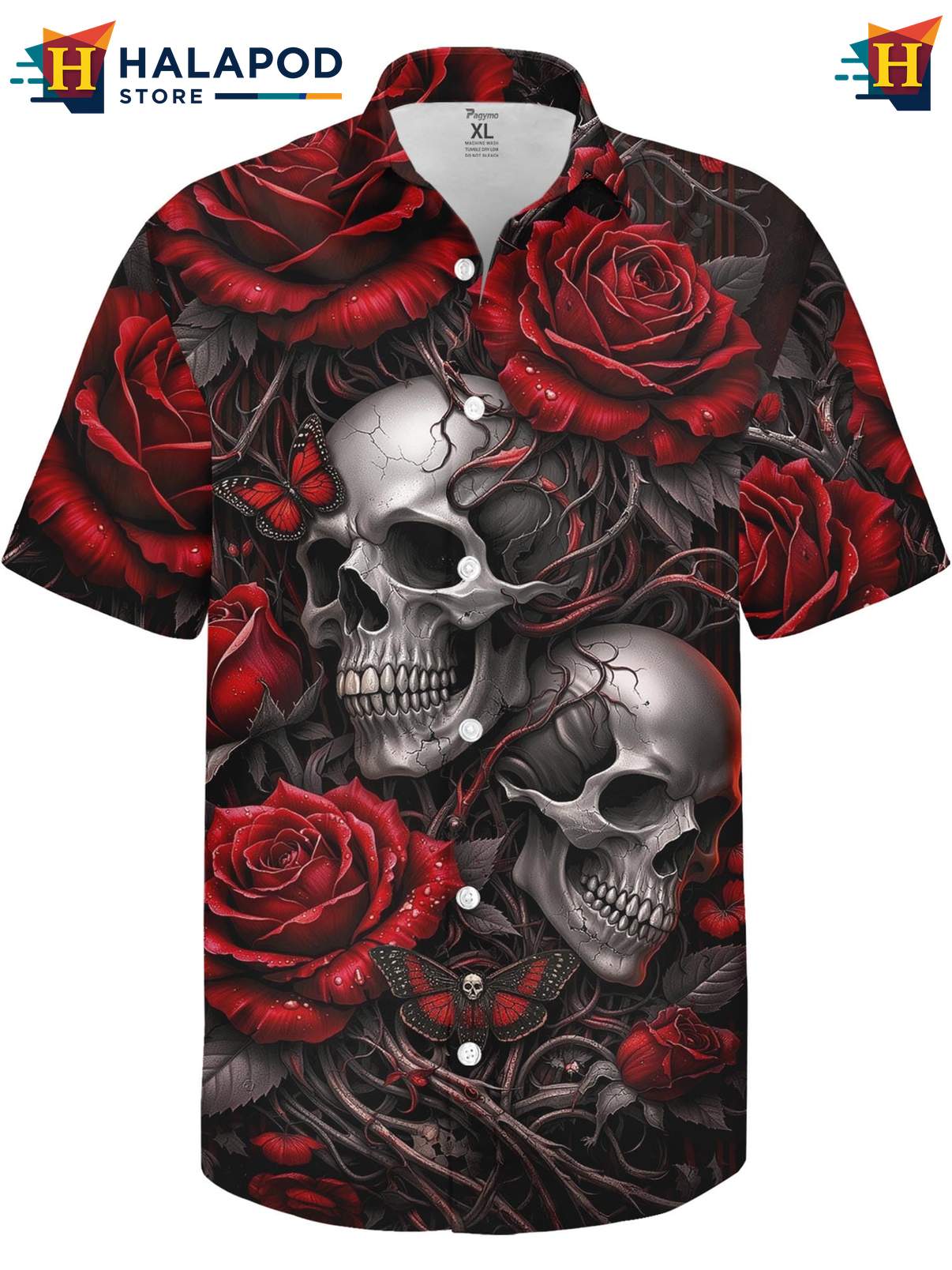 Crazy Graphic Aloha Button Down Shirt Mens Funny Novelty Summer Beach Outfit