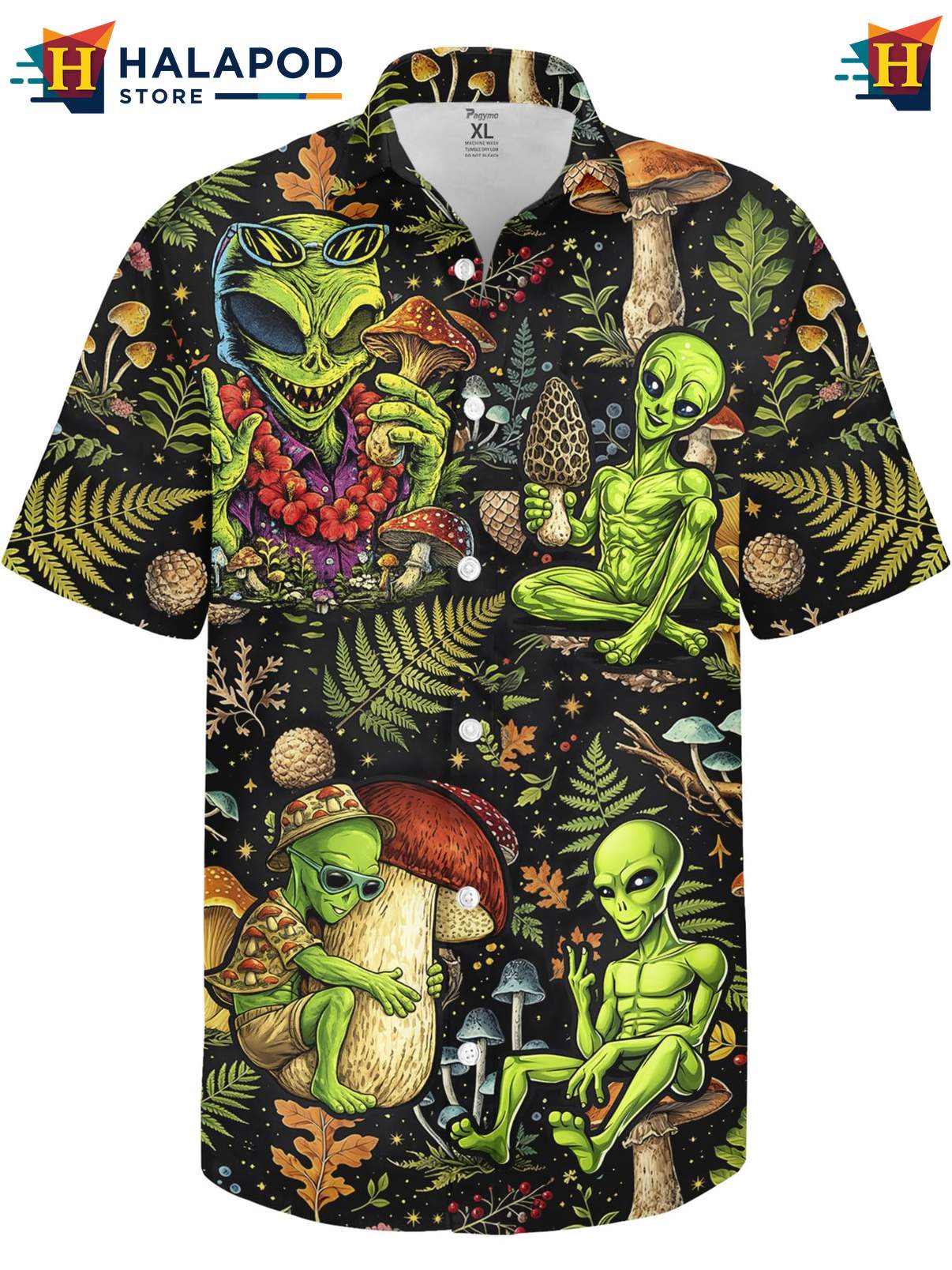 Crazy Graphic Aloha Shirt Mens Funny Novelty Button Down Summer Beach Outfit