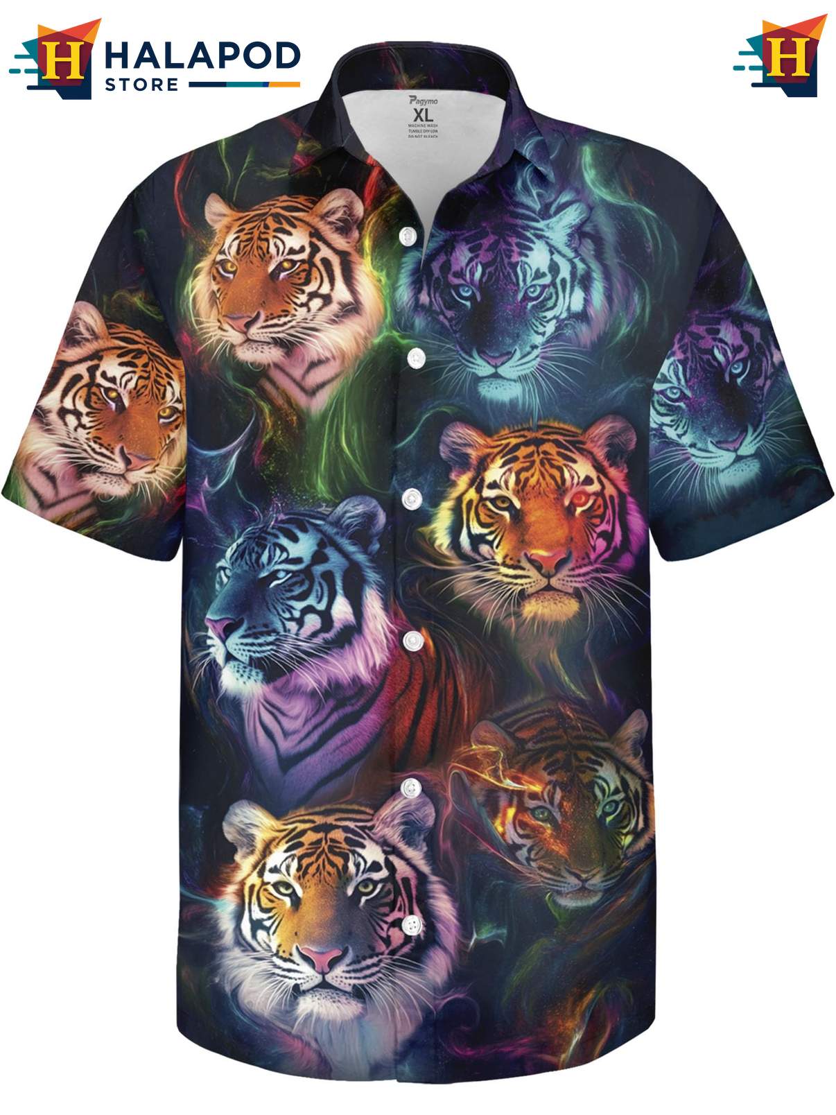 Crazy Graphic Hawaiian Button Down Shirt Mens Funny Novelty Summer Beach Wear
