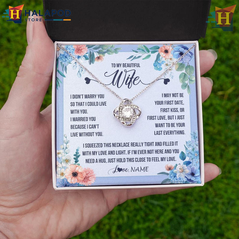 Custom Name To My Beautiful Wife Necklace Valentines Card Messages I Didnt Marry You