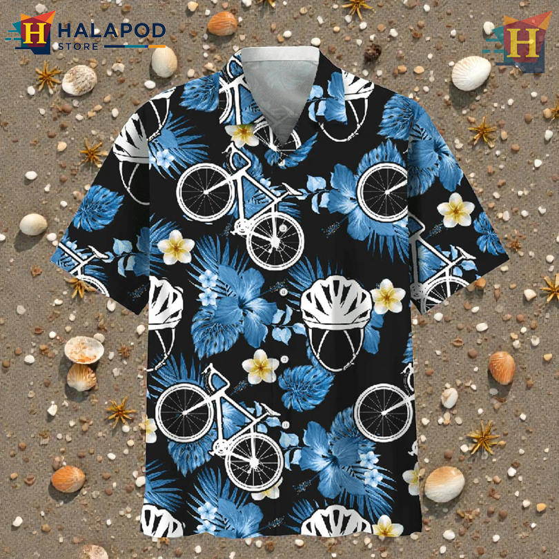 Cycling Tropical Terrain Matching Hawaiian Shirts for Active Island Explorers