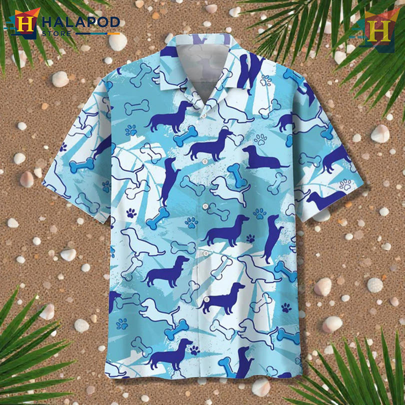 Dachshund Lovers Beach Hawaiian Shirt with Charming Pup Artwork for Summer Days
