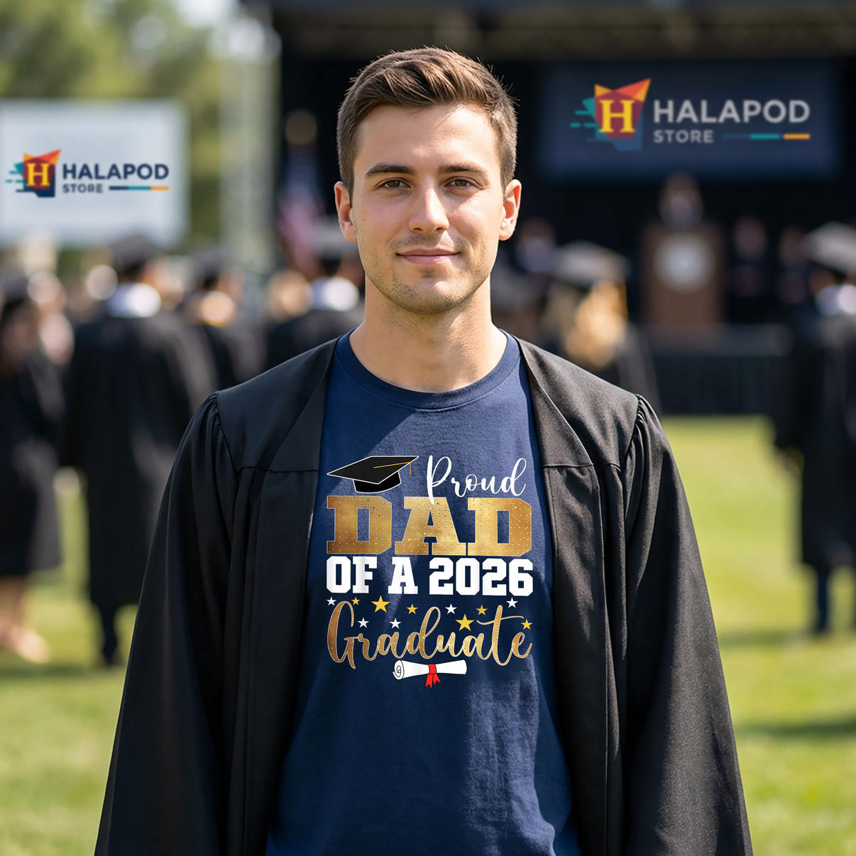 Dad Graduation Father Graduate Shirt 2026 Proud Senior Family Fan Apparel  Gear – HalaPODStore