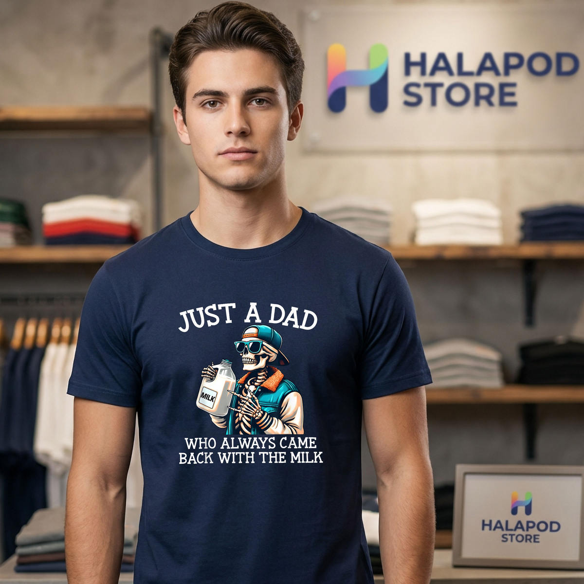 Dad Milk Fathers Day Shirt 2026 Just A Dad Who Always Came Back Gift Apparel