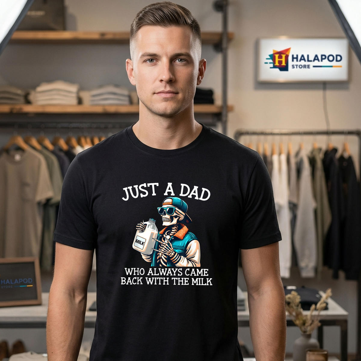 Dad Milk Fathers Day Shirt 2026 Just A Dad Who Always Came Back Gift Apparel