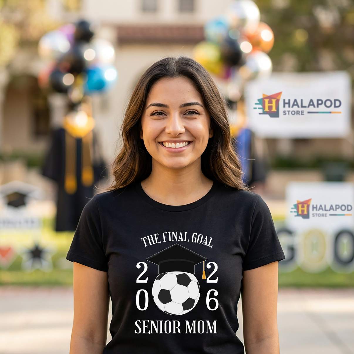Final Goal Senior Soccer Mom TShirt Class Of 2026 Graduation Graphic For Womens