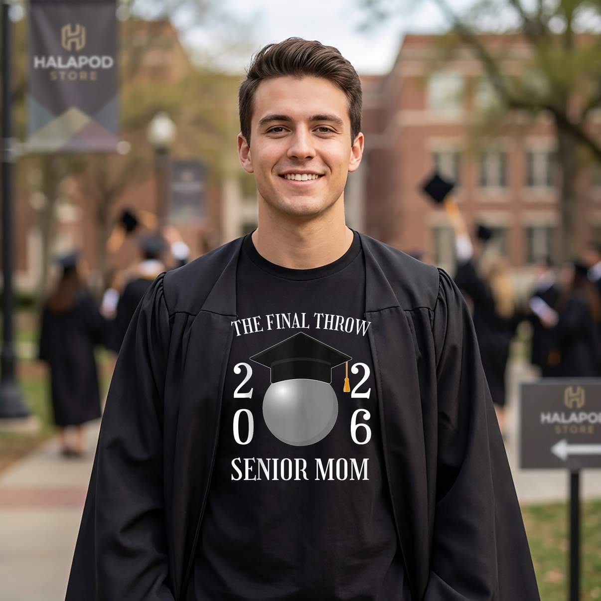 Final Throw Senior Track Mom Shirt Class Of 2026 Graduation Graphic For Womens