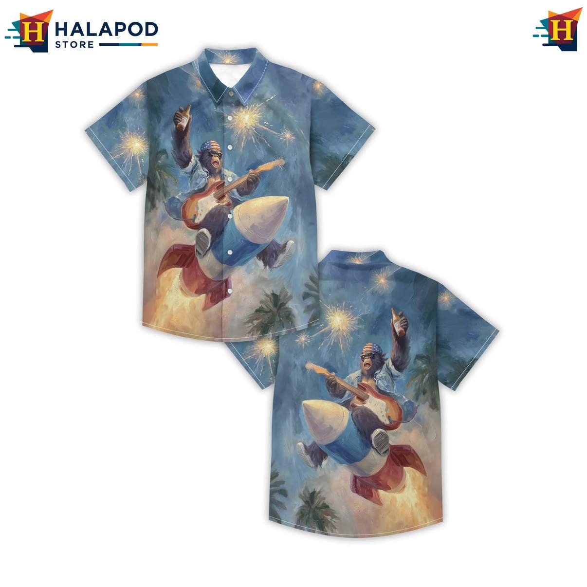 Flying Bigfoot Mens Funny Aloha Shirt Retro Graphic Aloha Summer Tops