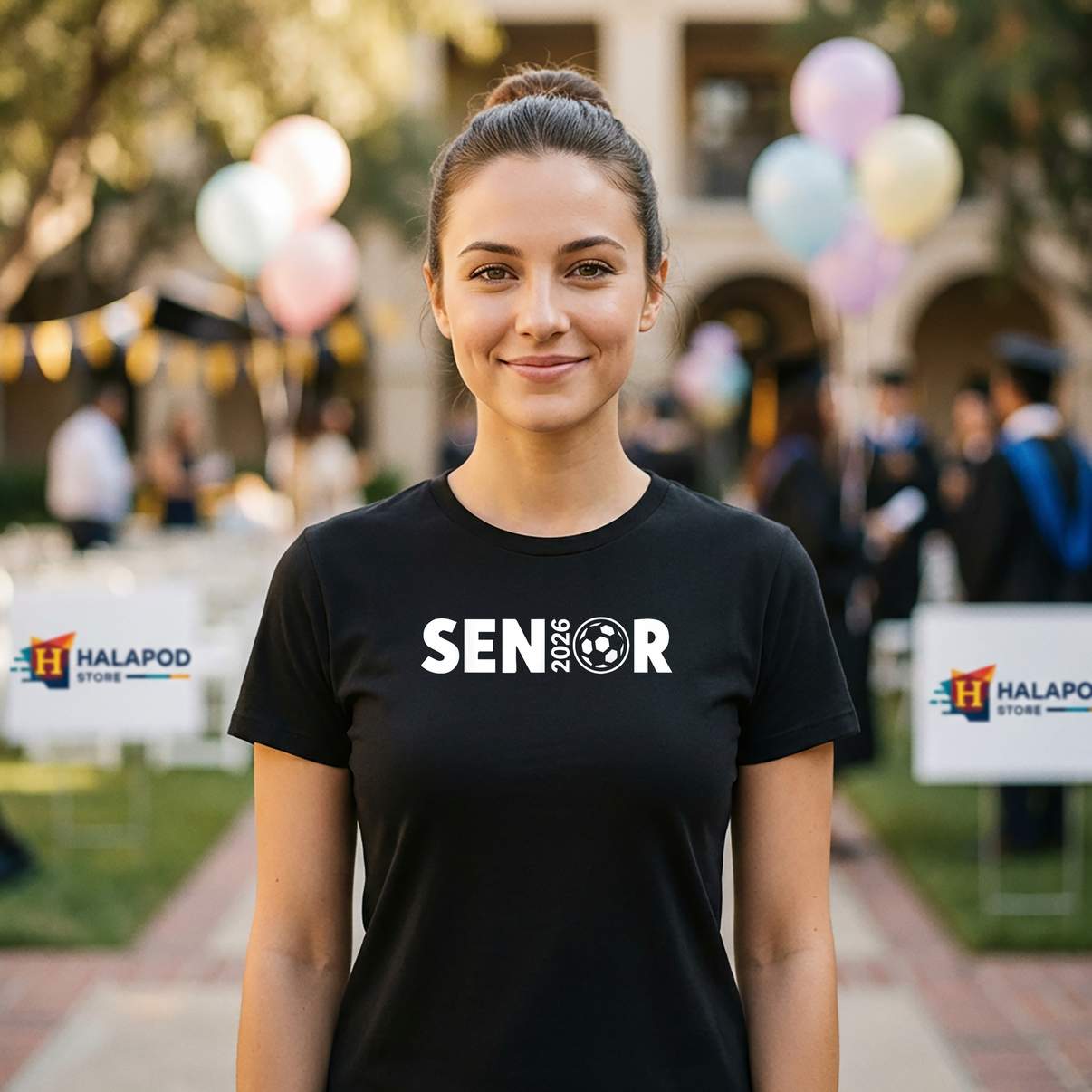 Fun Senior Soccer 2026 Tee Shirt Class Of Graduate Back To School Graphic For Men