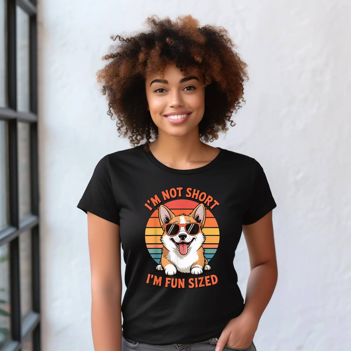 Fun Sized Corgi Dog Lover Shirt Im Not Short Funny Quote Graphic For Mens