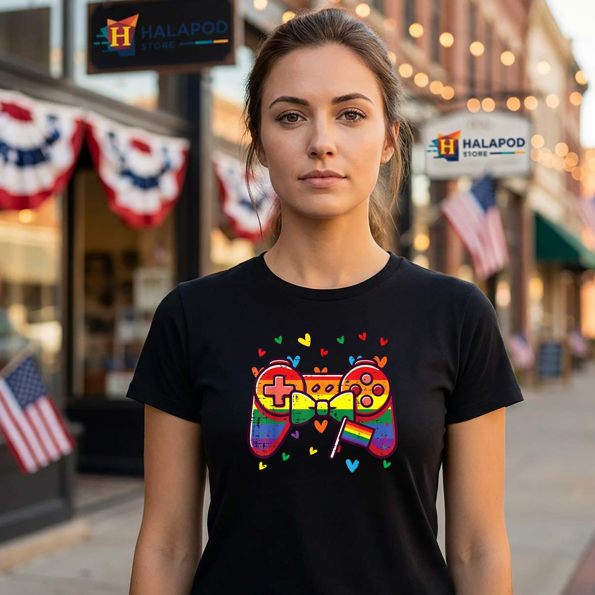 Gamer LGBTQ Ally Rainbow Shirt Gay Pride Month Boys Kids Teen Graphic For Men