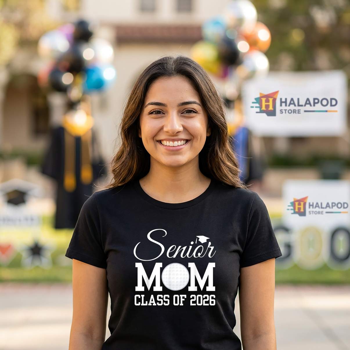 Golf Mom Senior 2026 T-Shirt Class Of Graduate Back To School Graphic For Womens