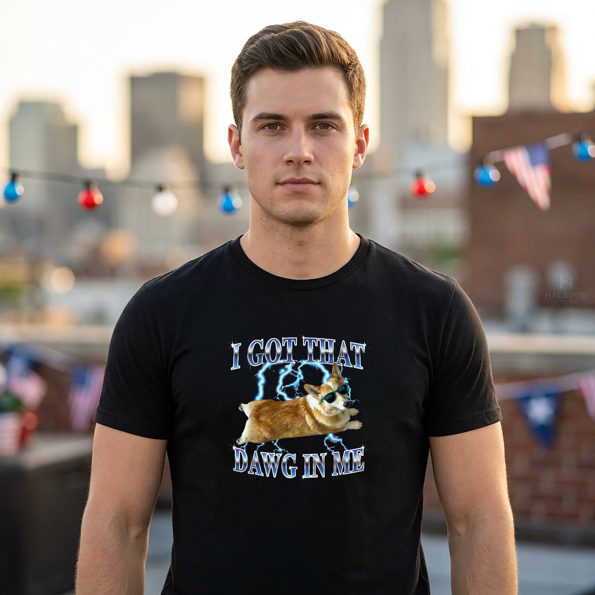 Got That Dawg In Me Corgi Shirt Funny Heavy Metal Dog Lover Graphic Mens