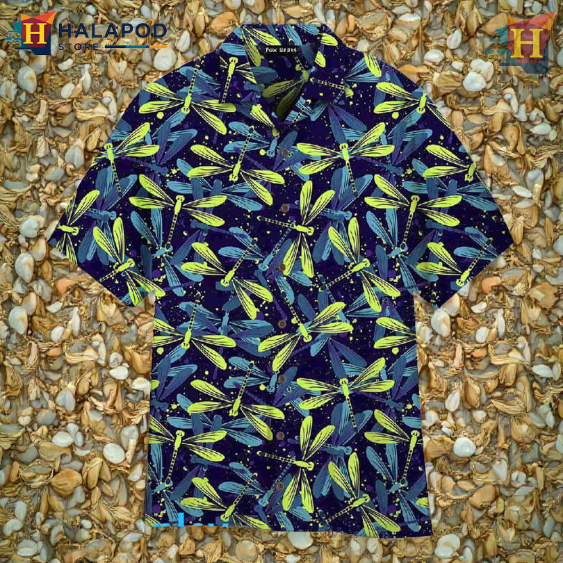 Hawaiian Shirt Outfit with Dragonfly Summer Vibes for a Fresh Seasonal Look Hawaiian Shirt