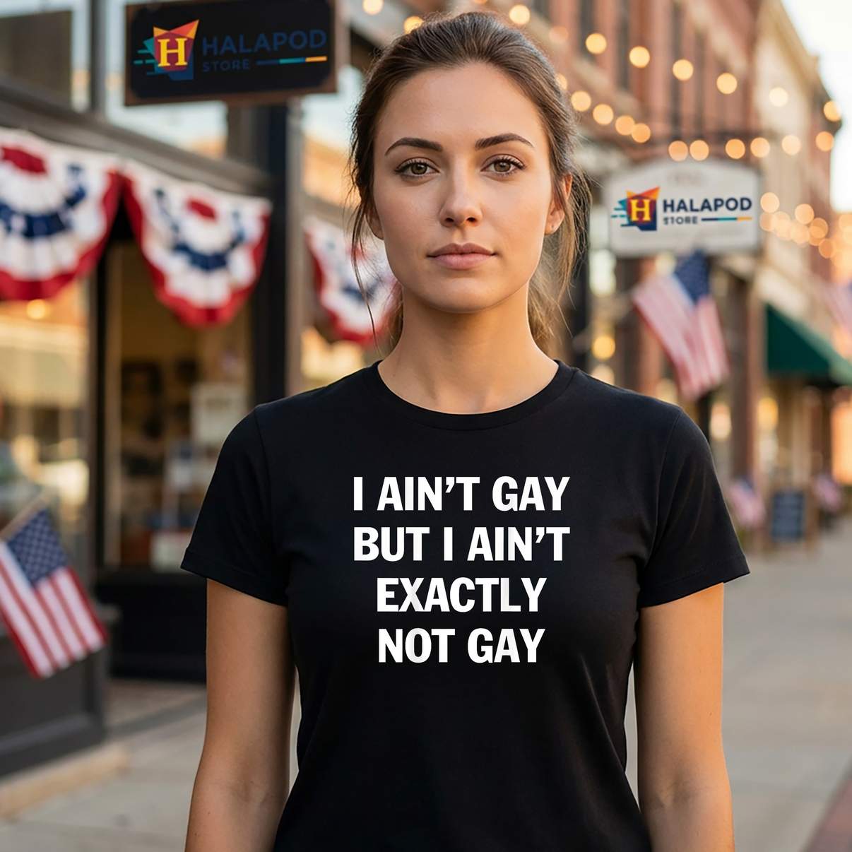I Aint Exactly Not Gay TShirt LGBT Pride Funny Meme Humor Graphic Design Mens