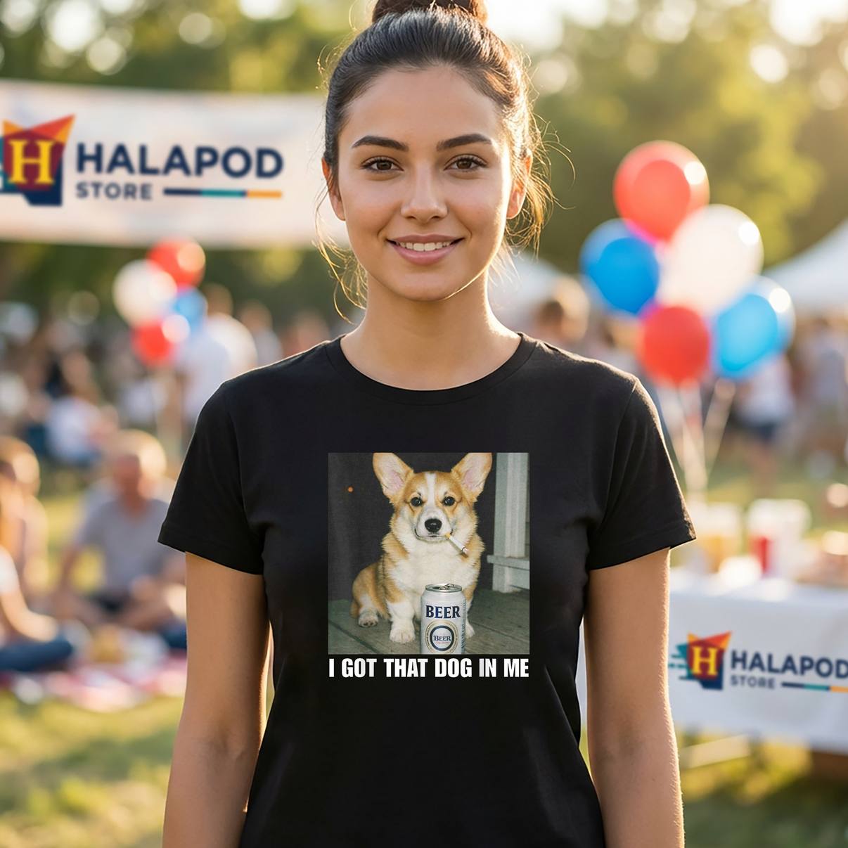 I Got That Dog In Me Corgi T-Shirt Funny Meme Quote Graphic Design For Mens