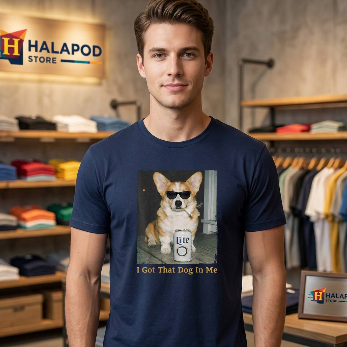 I Got That Dog In Me Meme Shirt Funny Corgi Mom Dad Graphic Apparel Mens