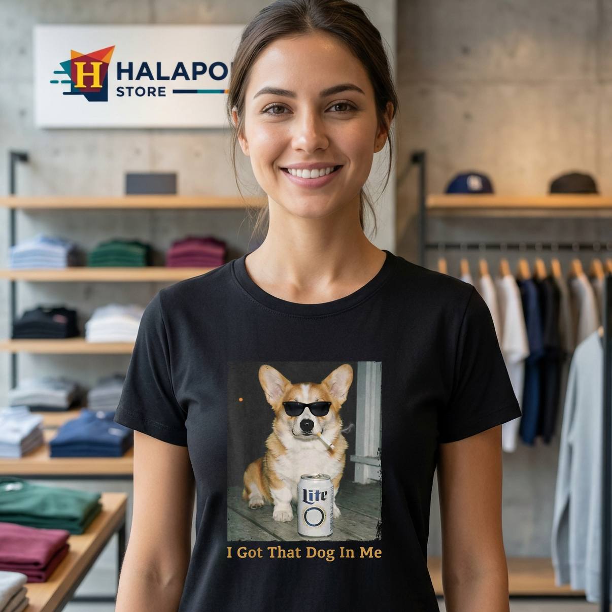 I Got That Dog In Me Meme TShirt Funny Corgi Mom Dad Graphic Apparel Mens