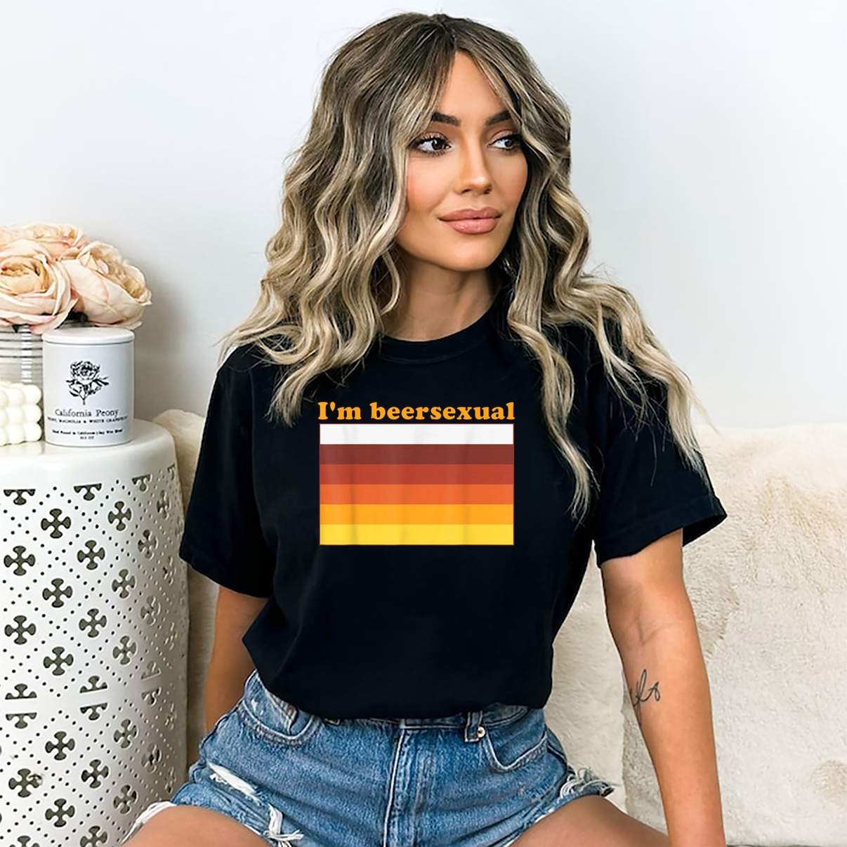 Im Beersexual Beer LGBT T-Shirt Drinking LGBTQ Pride Funny Graphic Design Mens