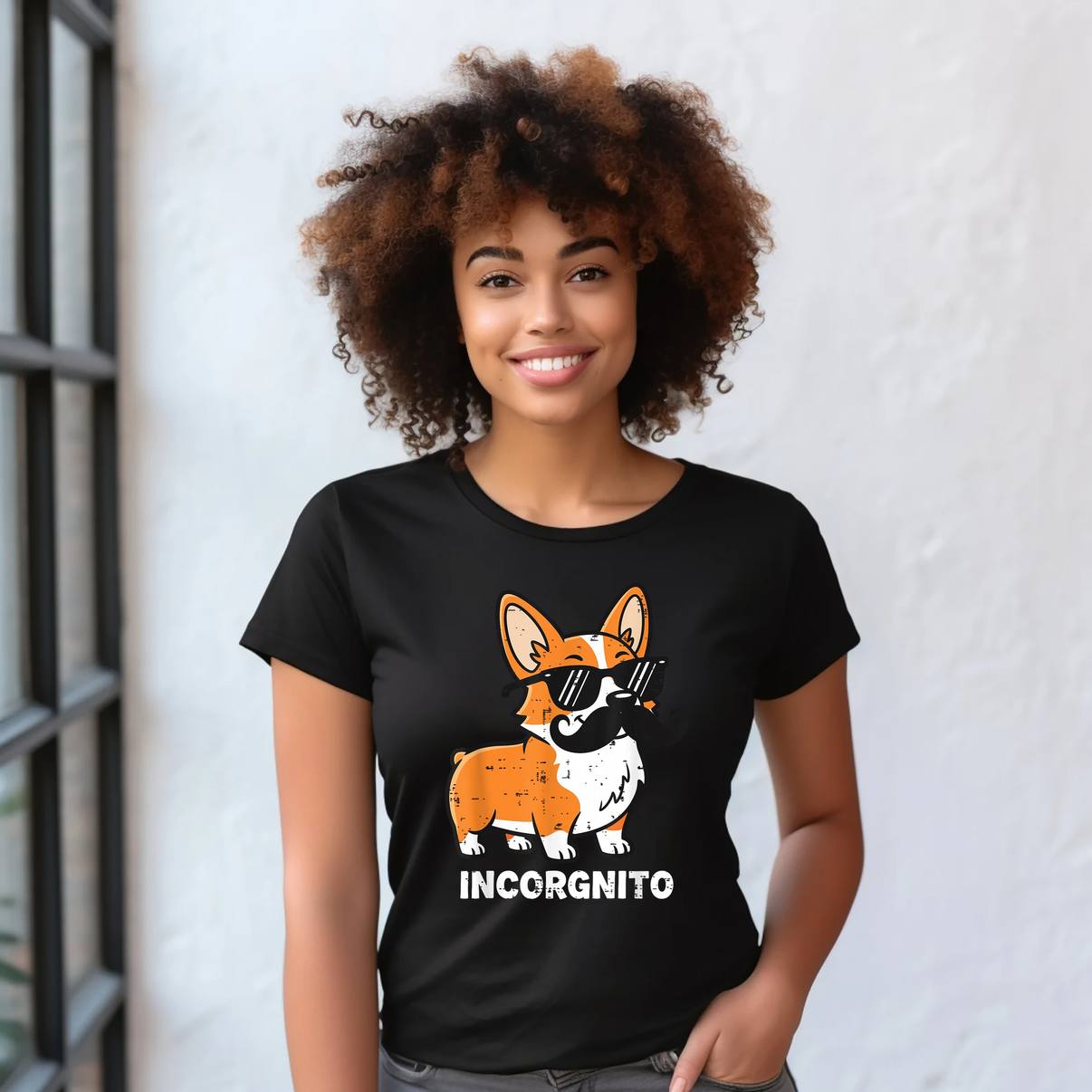 Incorgnito Funny Corgi Humor Shirt In Disguise Dog Graphic Apparel Mens
