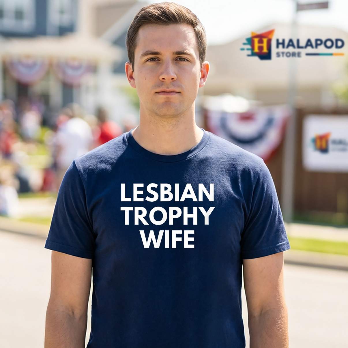 Lesbian Trophy Wife Funny TShirt Engaged LGBTQ Wedding Gay Pride Graphic Mens