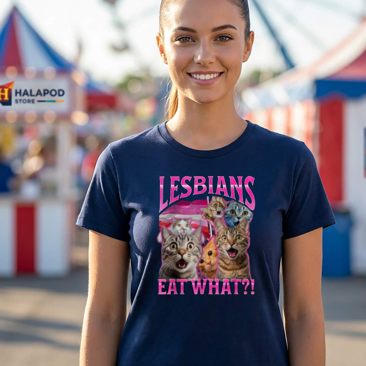 Lesbians Eat What Funny TShirt Cats Gay Pride LGBTQ Meme Graphic Design For Men