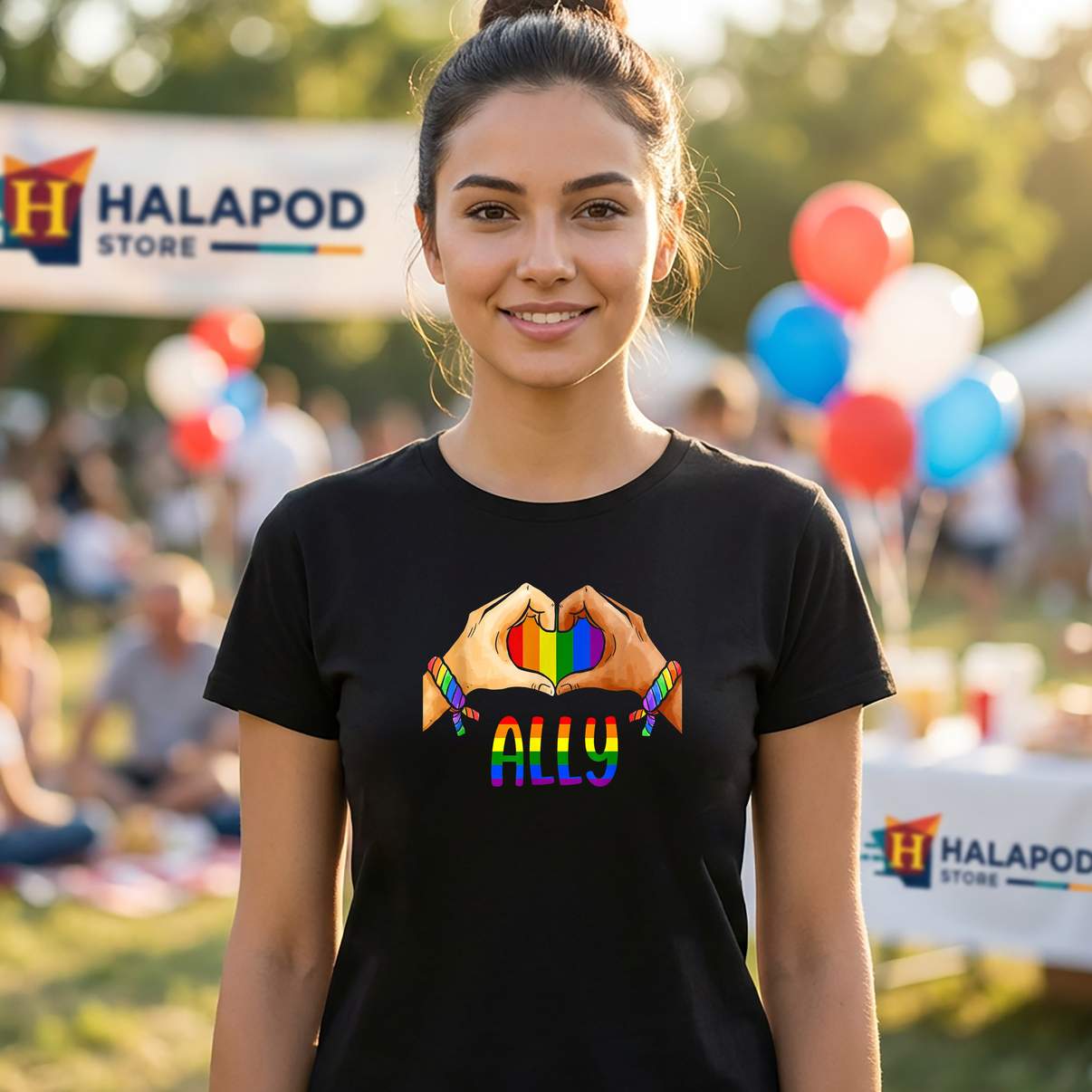 LGBTQ Ally Gay Pride T-Shirt Rainbow LGBT Meme Humor Graphic Design For Womens