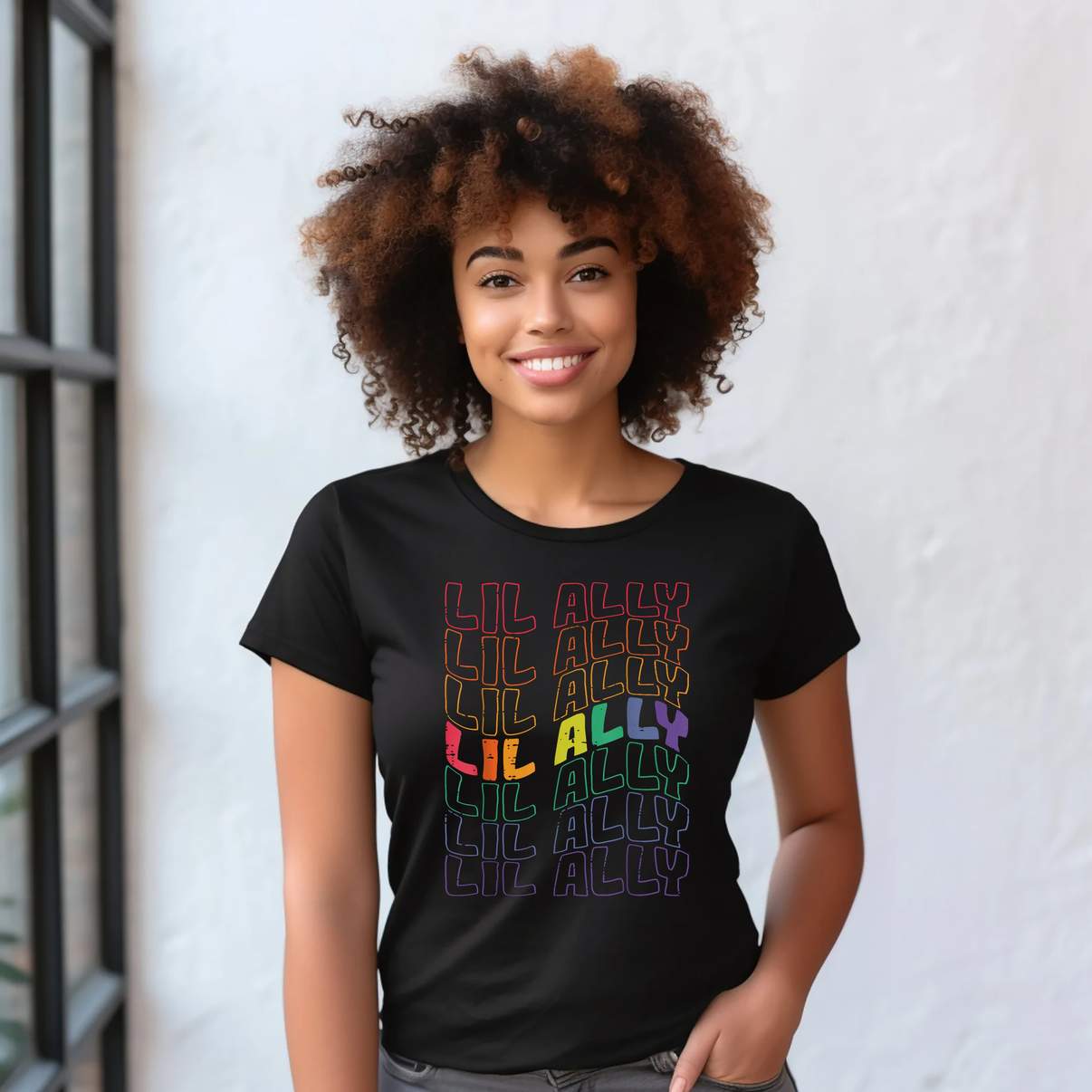 Lil Ally LGBTQ Rainbow TShirt Gay Pride Month Kids Boys Girls Teen Graphic Men