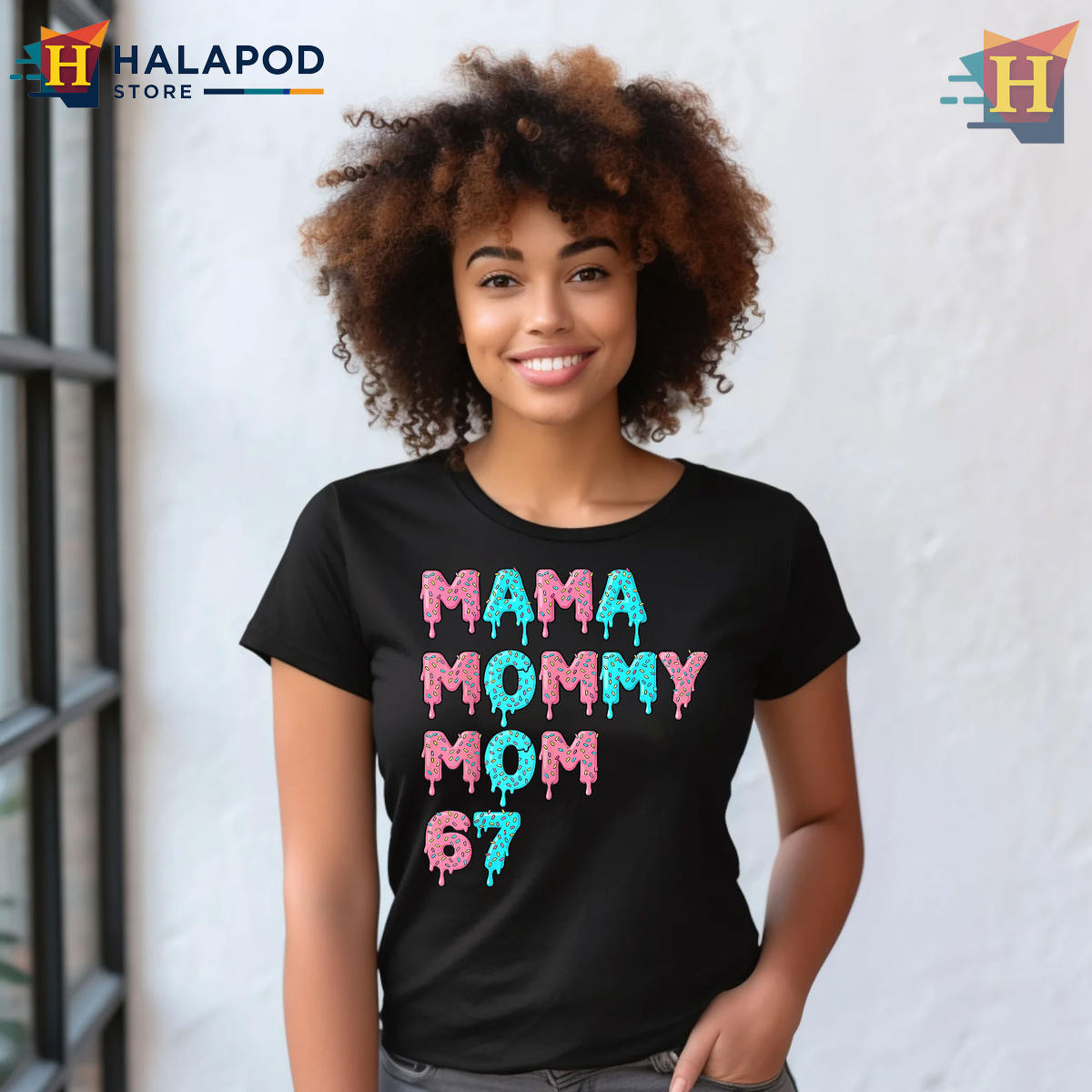 Mama Mommy Mom 67 Donut Birthday Mama T Shirt For 1967 Moms