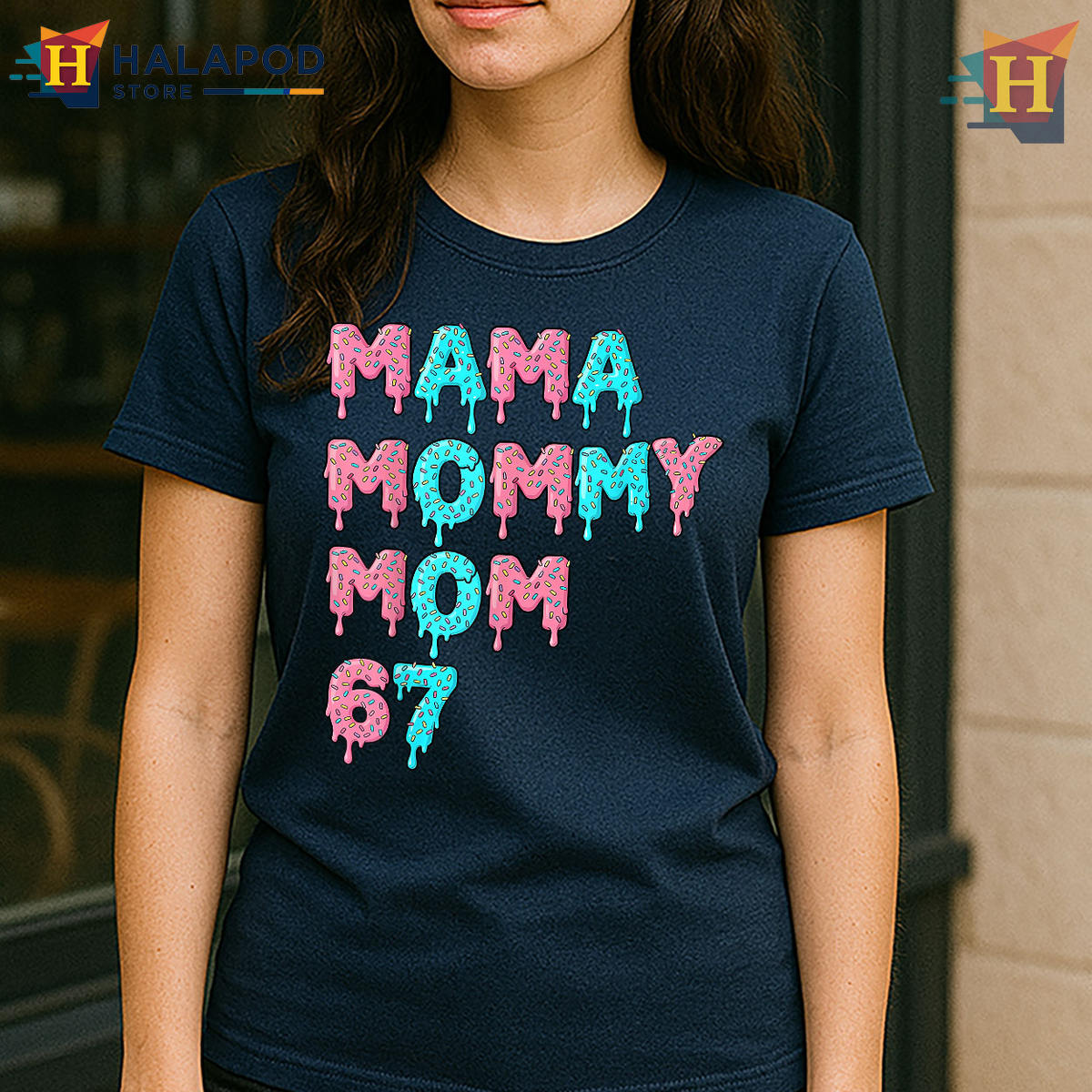 Mama Mommy Mom 67 Donut Birthday Mama T Shirt For 1967 Moms