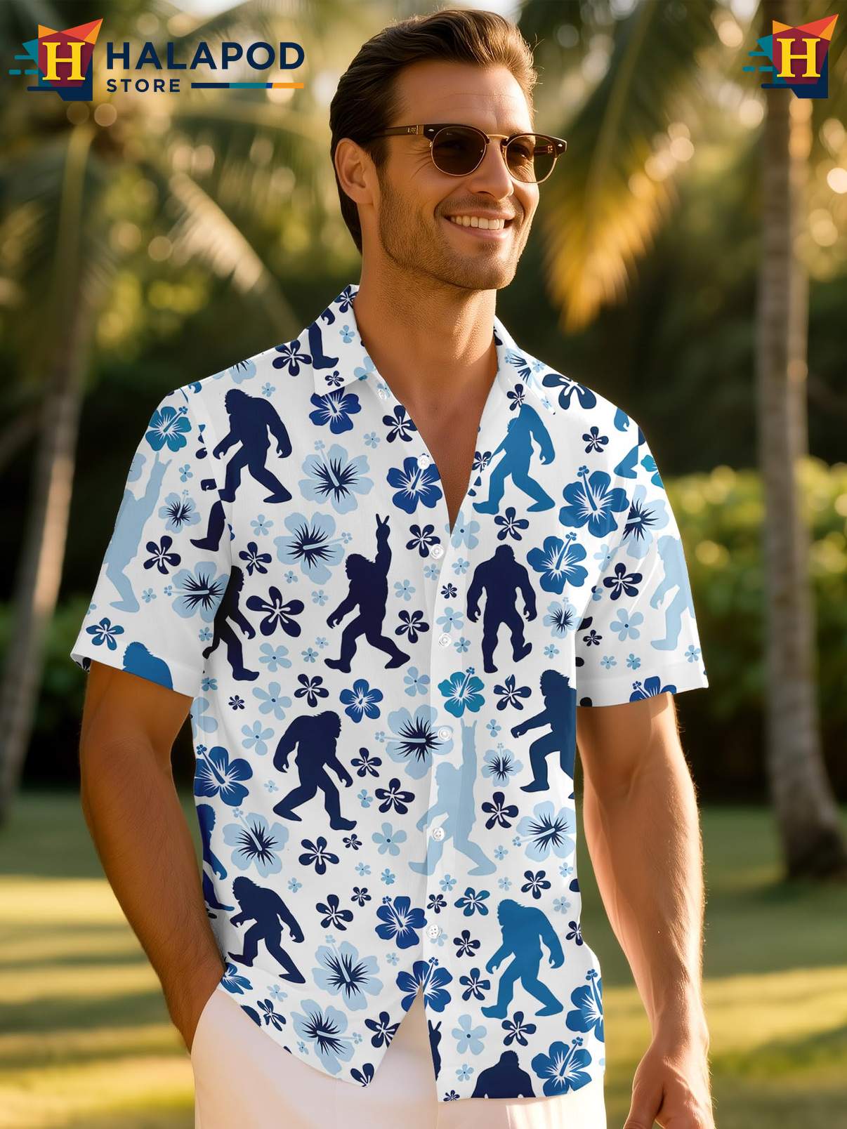 Mens Crazy Graphic Tropical Shirt Funny Novelty Summer Holiday Beach Clothing
