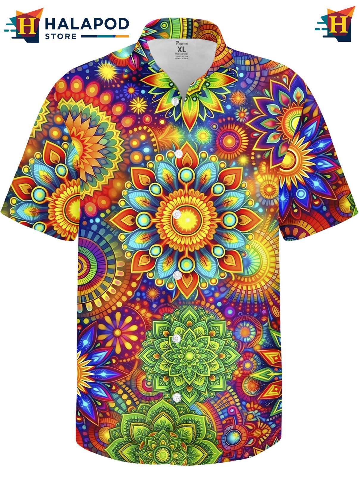 Mens Funny Aloha Shirt Novelty Crazy Graphic Button Down Summer Beach Apparel