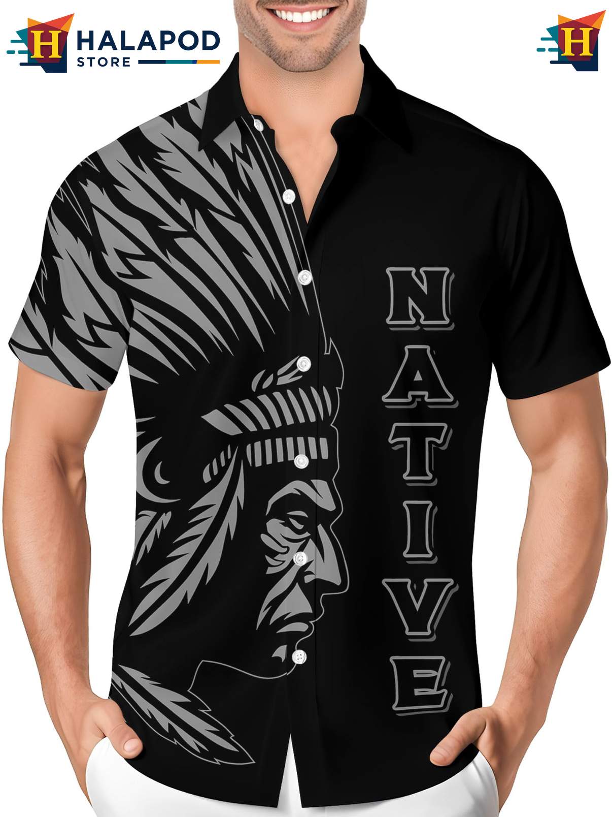 Novelty Hawaiian Button Down Shirt Mens Funny Crazy Graphic Summer Beach Wear