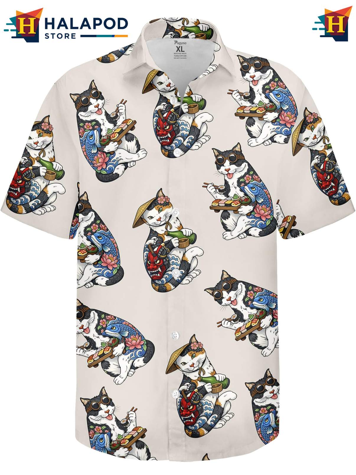 Novelty Summer Beach Shirt Mens Hawaiian Funny Crazy Graphic Button Down Top