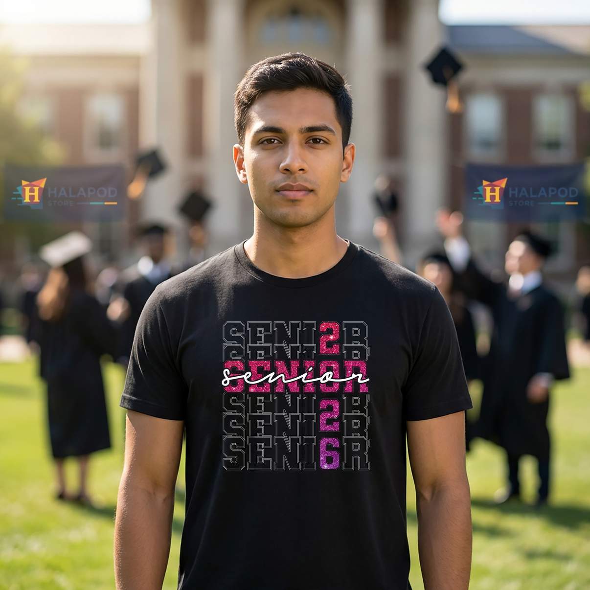 Pink Girl Senior 2026 Shirt Class Of Graduation Womens Graphic Design For Mens