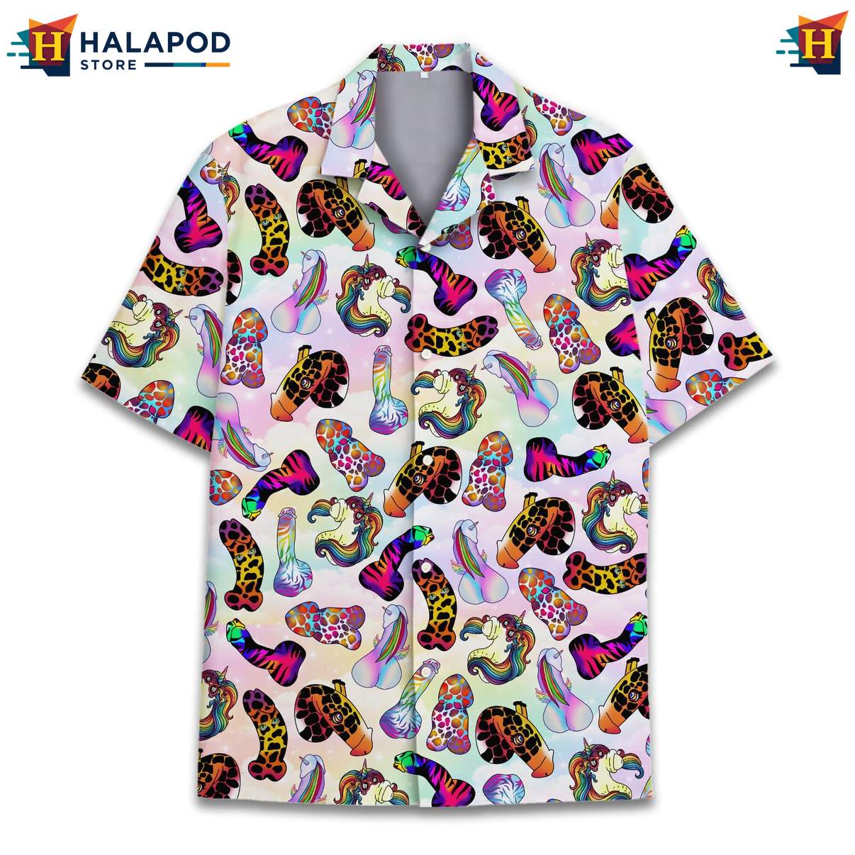 Playful Cat Lover Tropical Shirt, Colorful Summer Button Down For Beach Fun