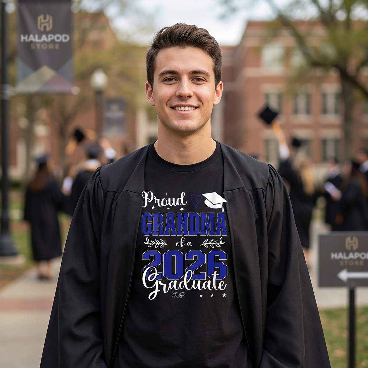 Proud Grandma Class Of 2026 Tee Shirt Graduate For Graduation Graphic For Womens