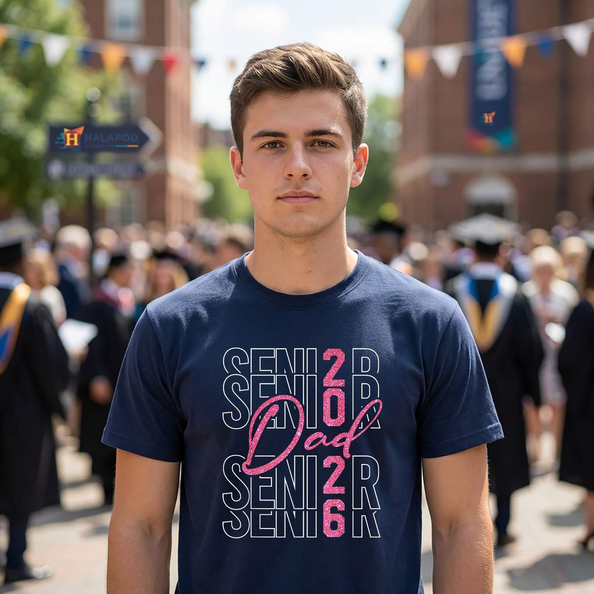 Proud Senior Dad Class Of 2026 TShirt Graduate Family Graphic Design For Womens