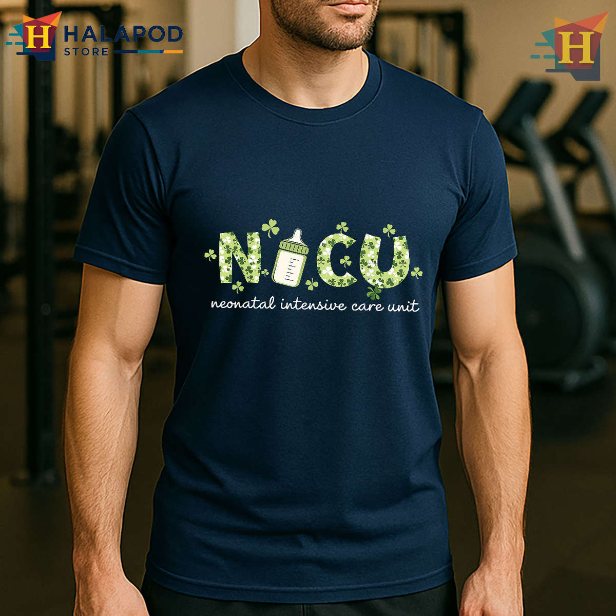 Retro NICU Nurse Clover Women's Saint Patricks Day T Shirts