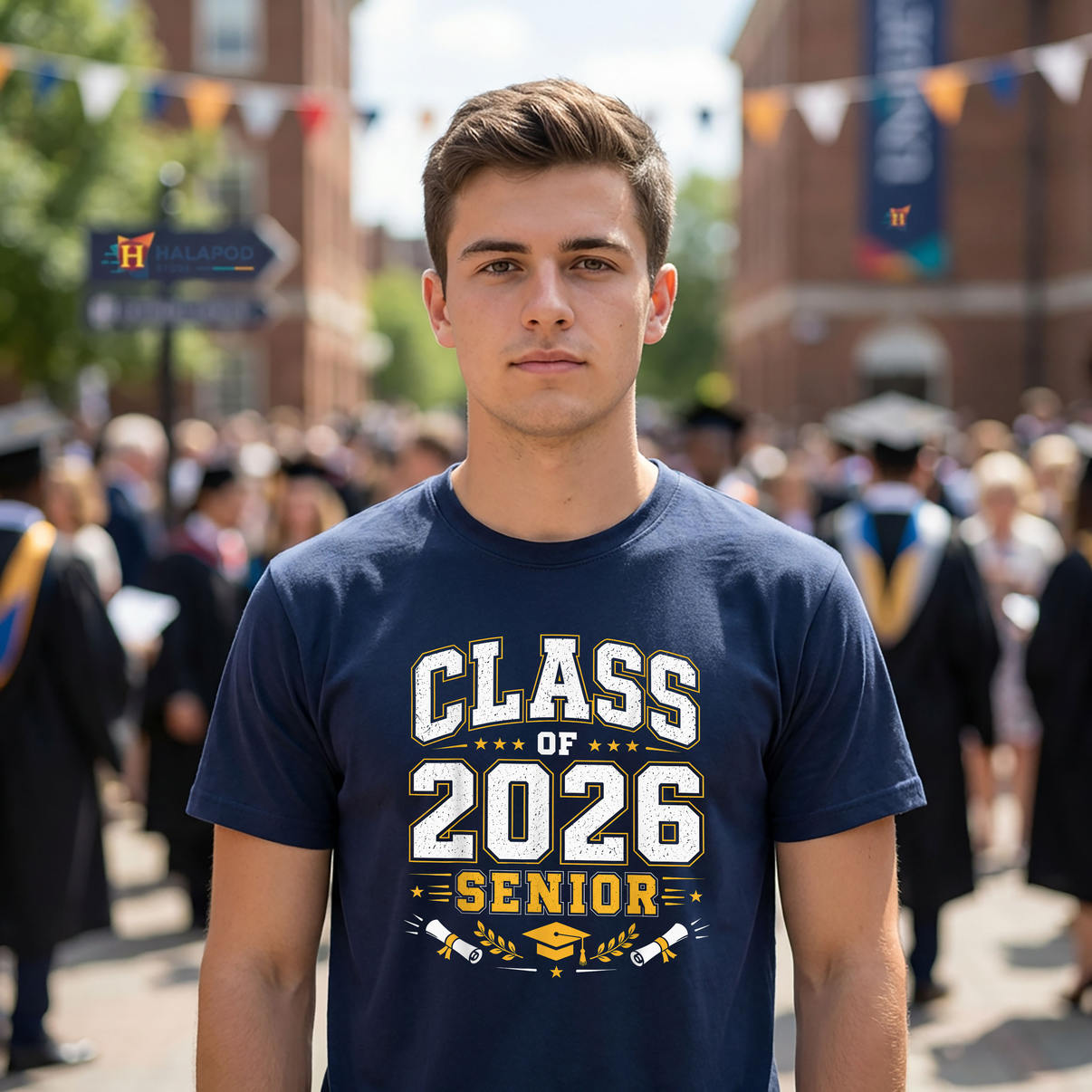 School Graduation Senior Fan Tee 2026 Class Of Graduate Apparel Gear Gifts
