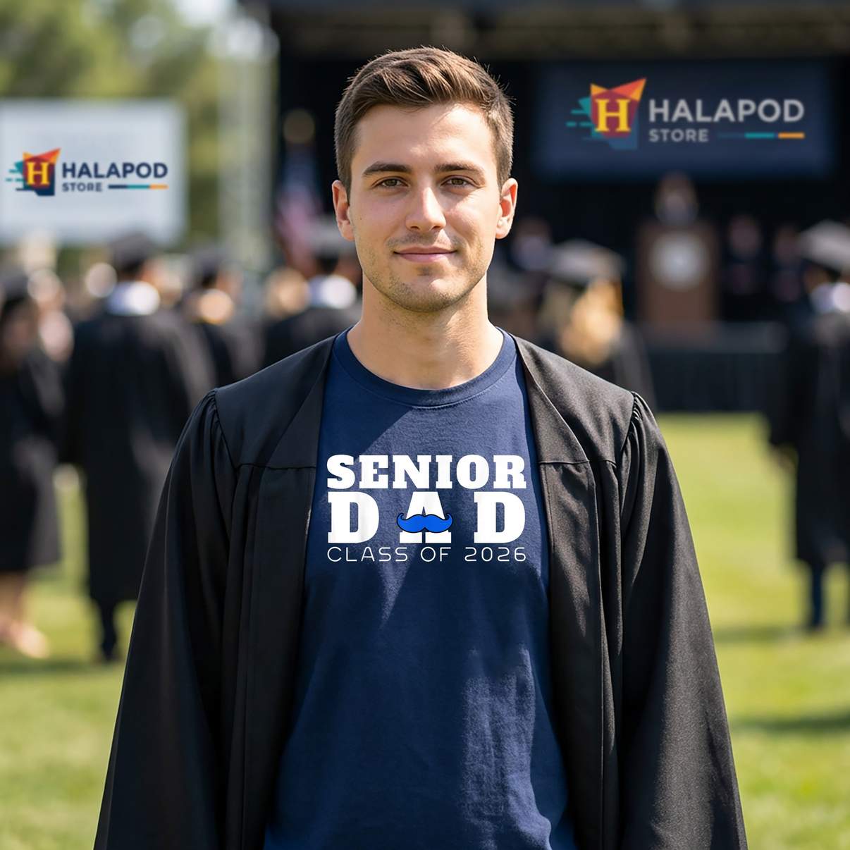 Senior Dad 2026 Graduation Tee Shirt Class Of Family Graphic Design Lover For Mens